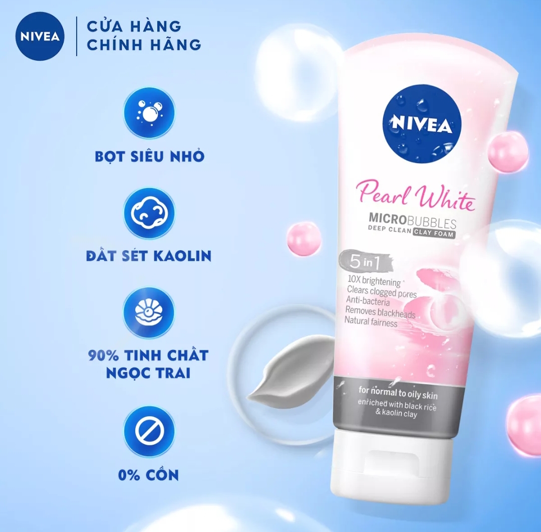 Sữa rửa mặt NIVEA nữ 100ml đủ loại