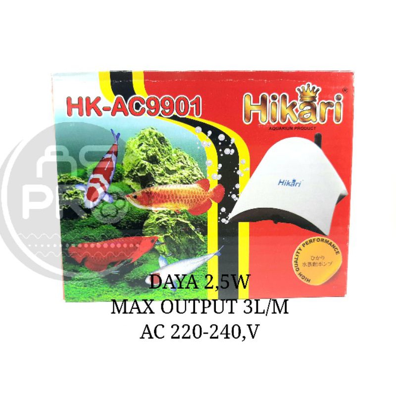Pompa Udara Airpump aerator HIKARI HK AC 9901 Oksigen udara