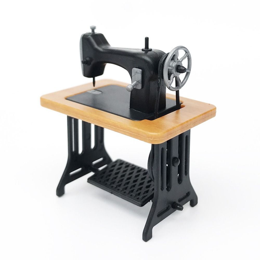MAIFU Cute Small 1:24 Dollhouse Accessories Doll House Decor ABS Kids Gift Dollhouse Furniture Toy Knitting Tool Model Miniature Furniture Toy Sewing Machine Toy