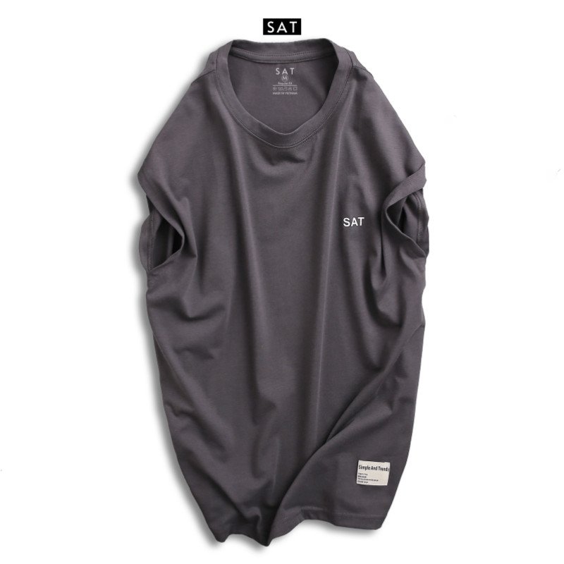 [HCM]Áo Tank Top Trơn SAT Đen Cao Cấp - SAT