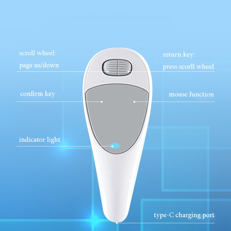 Chuột bluetooth không dây sạc Type-C Chuột công thái học điều khiển bằng cảm ứng ngón tay cái chuột mini cho điện thoại máy tính bảng [mới】 onsale