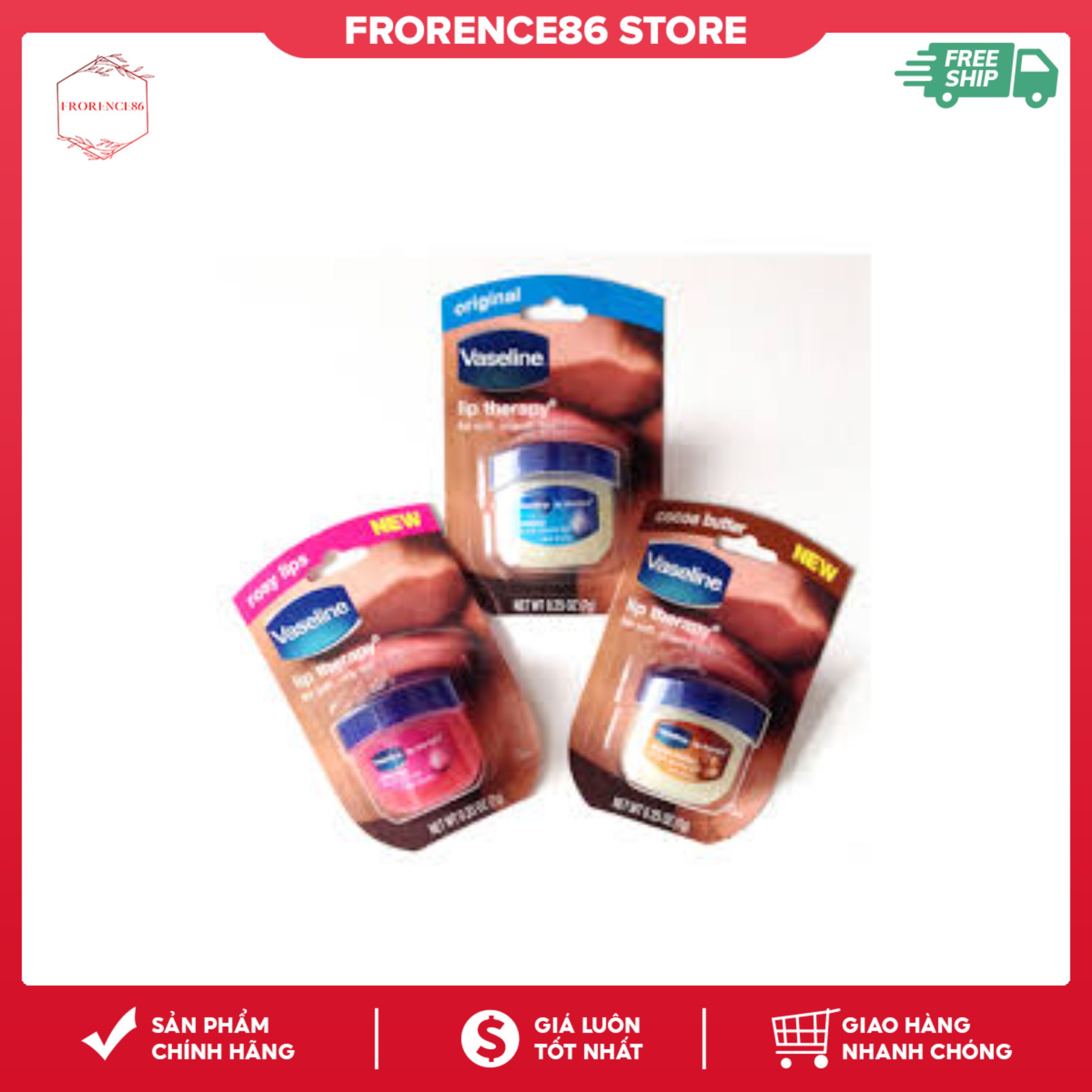 SON DƯỠNG môi Vaseline Lip Therapy 7g (Dạng Hũ) Frorence86 Store