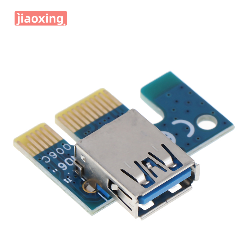 jiaoxing USB 3.0 PCI-E 1X to 16X Extension Cable Mining PCI-E Extended Line Card Adapter