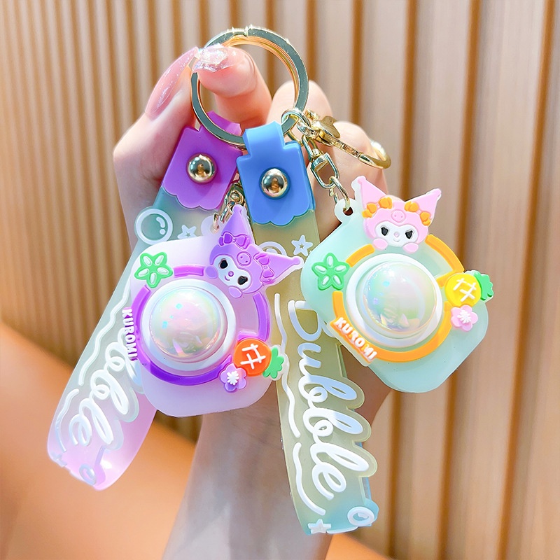 Móc khoá máy ảnh có đèn nháy con vật cute