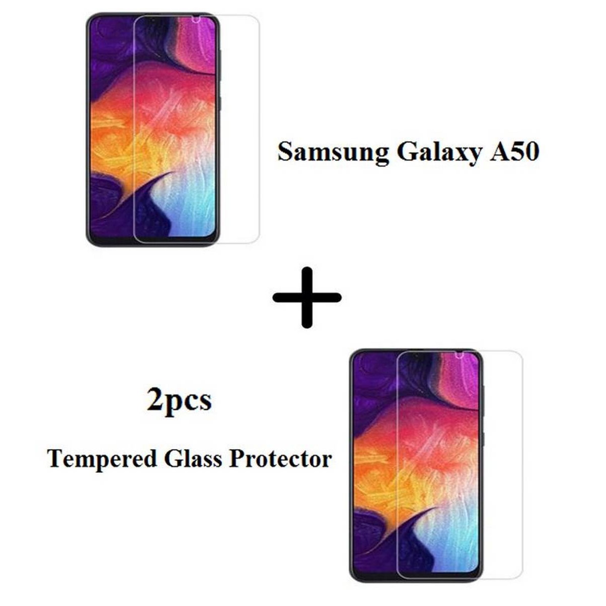 2pcs Samsung Galaxy A50 Tempered Glass Screen Protector Polish Glass For Samsung Galaxy A50