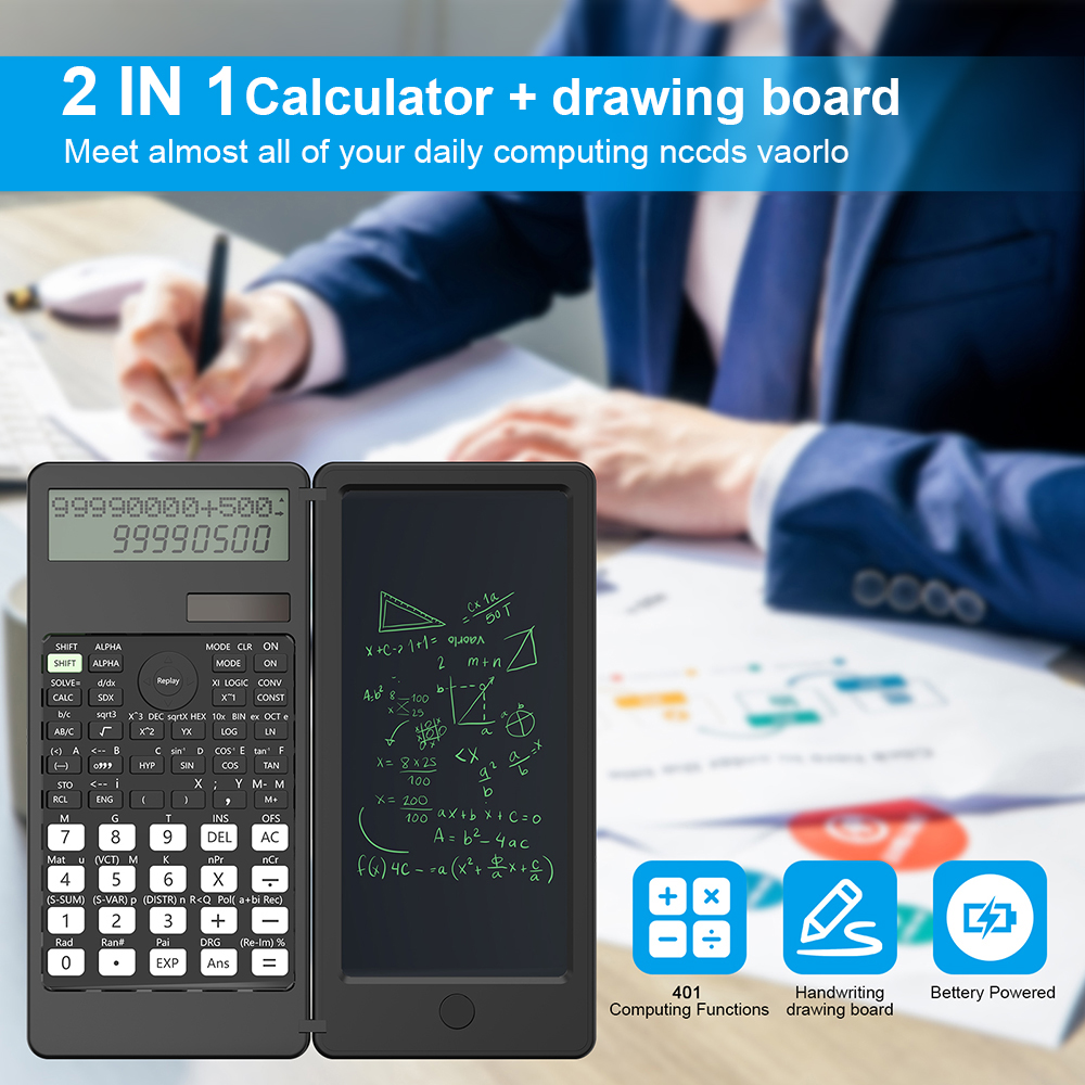 NEW%20%E3%80%907efc9af3%E3%80%91Computing%20Functions%20Solar%20Scientific%20Calculator%20Foldable%20Professional%20Calculators%20With%20Inch%20Writing%20Tablet%20PK%20991MS%20991ES%20-%20Image%204