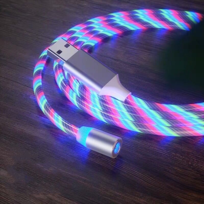 Dây cáp sạc điện thoại đa năng 2.1a có nam châm có đèn led cho-hesede0346