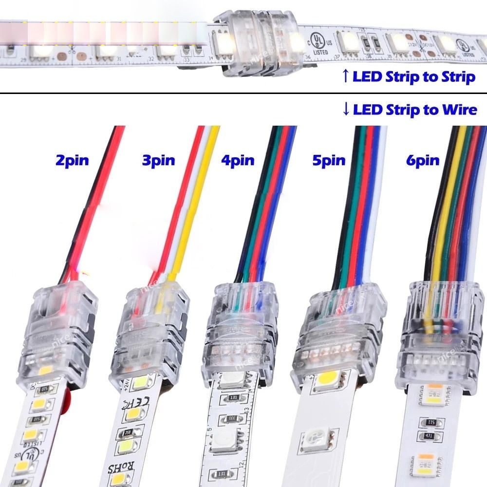 2pin 3pin for RGB RGBW RGBWW 3528 Terminal Splice 5050 LED Strip LED