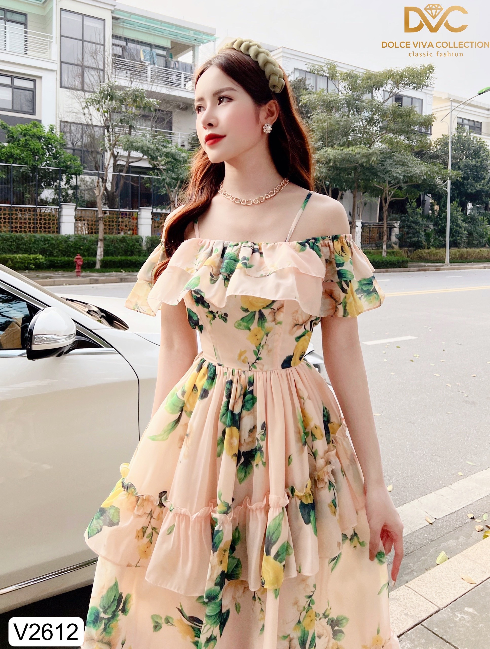 Váy Hoa Nhí Trễ Vai Tiểu Thư Tinh Tế | Shopee Việt Nam