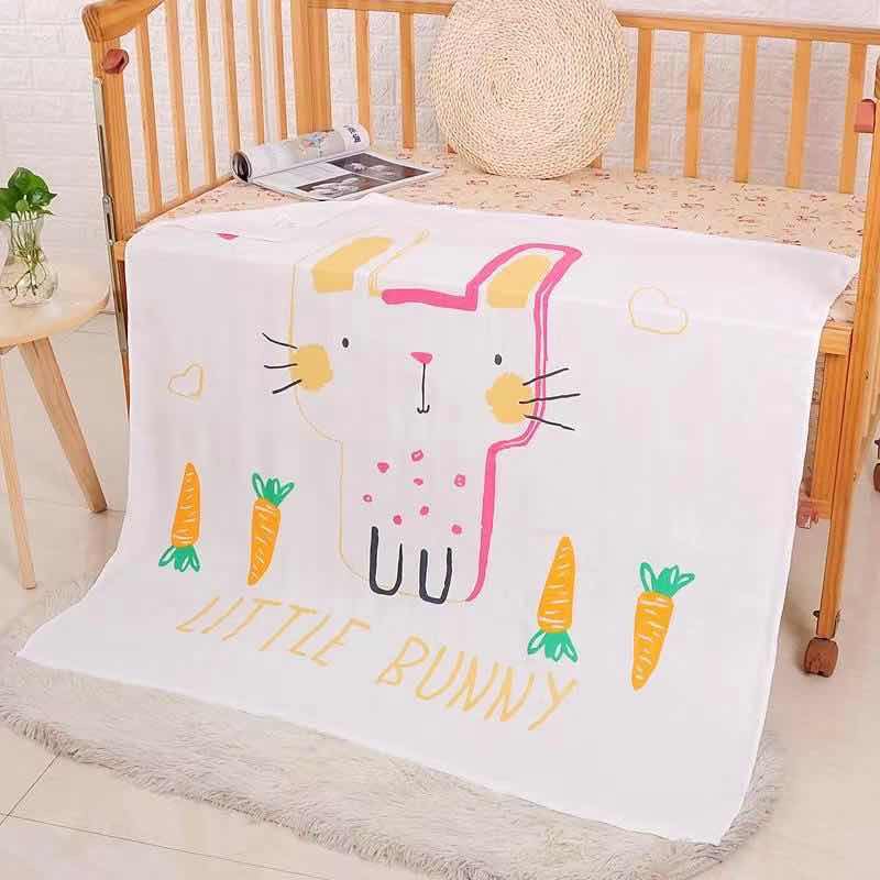 Chăn Lụa cotton Siêu Mềm Mát cho bé yêu size 1m*1m2