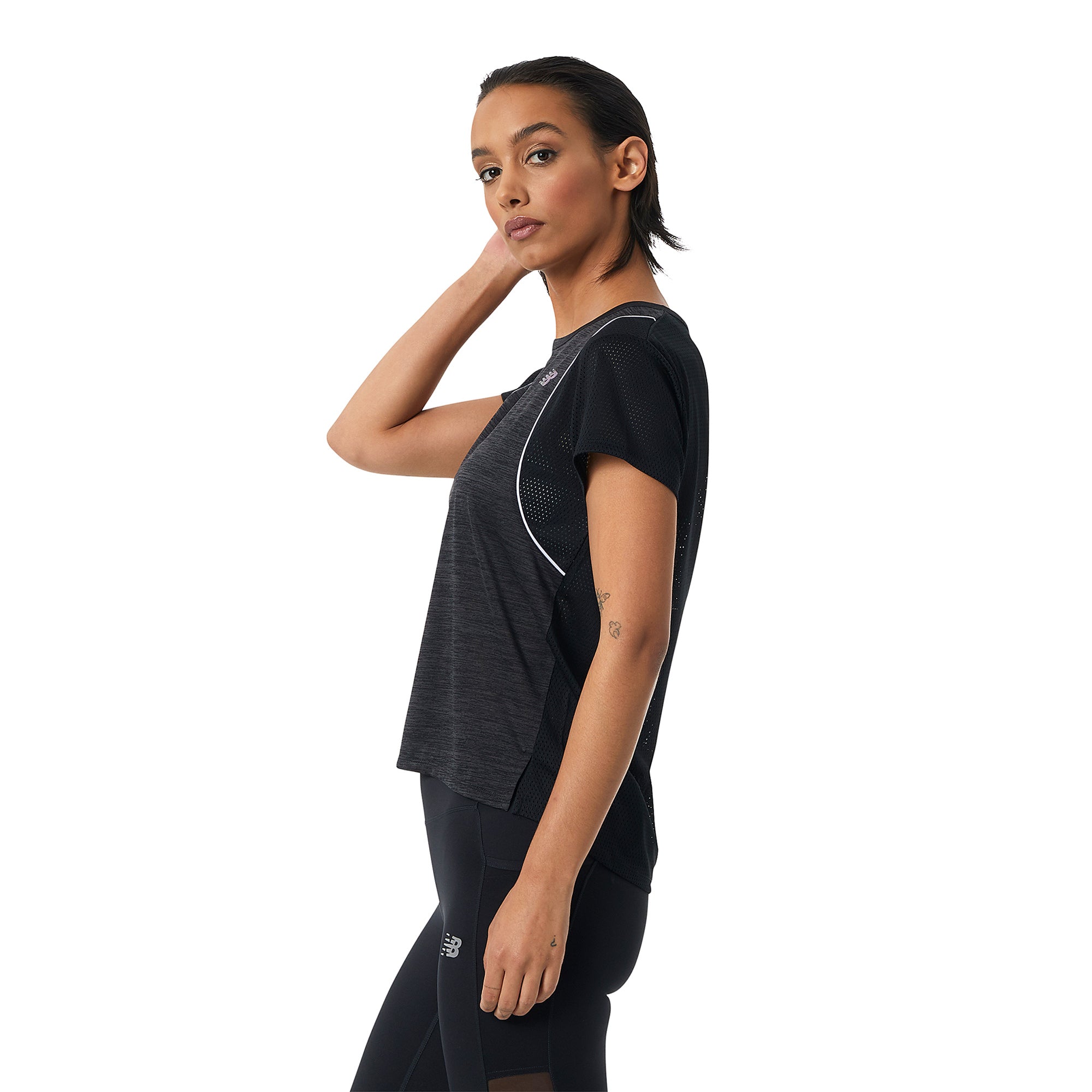 Áo thun thể thao nữ New Balance Printed Fast FlightWT21244BKH (form quốc tế)