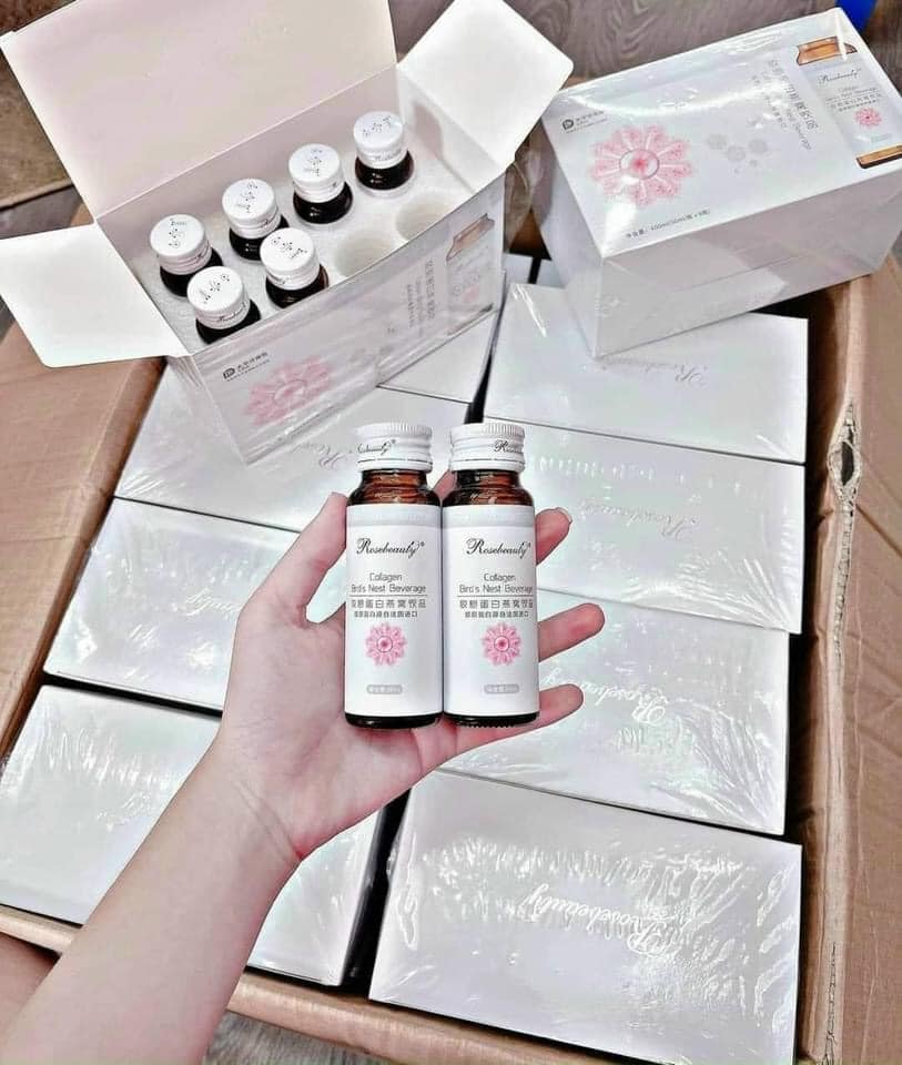 COLLAGEN YẾN TRẮNG DA ROSE BEAUTY ( phiên bảng mới trắng X10)