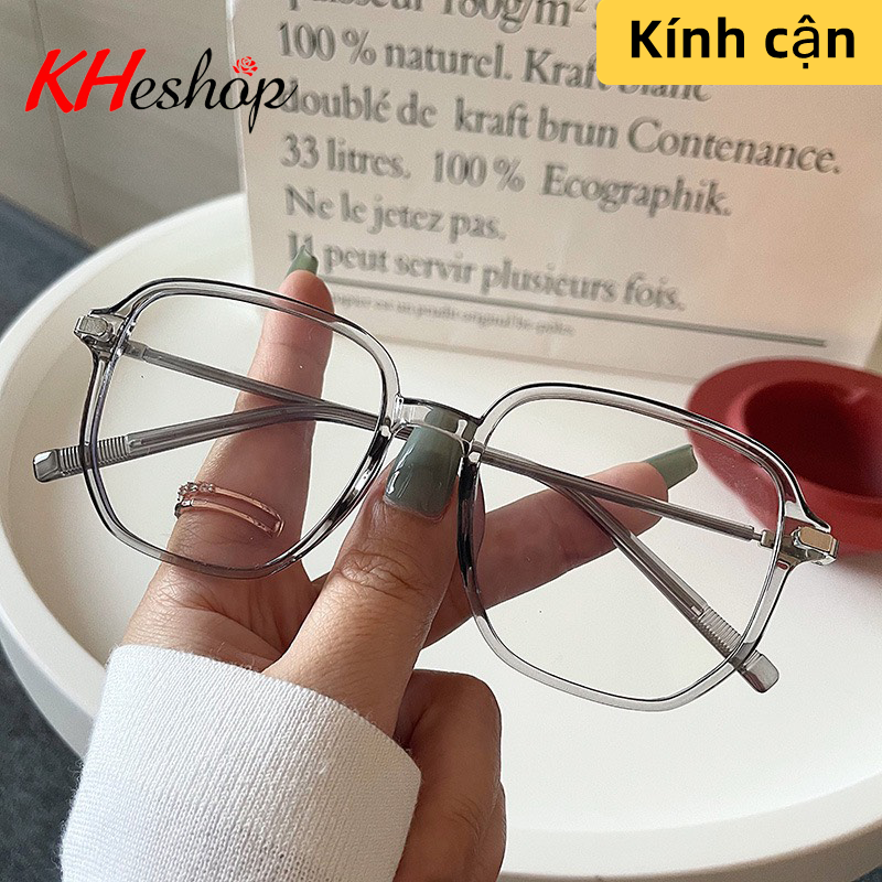 Kính Cận Thị gọng trong suốt siêu đẹp Kính gọng vuông chống ánh sáng xanh có độ từ 0 đến -4.00 độ mã Y0788 - kheshop