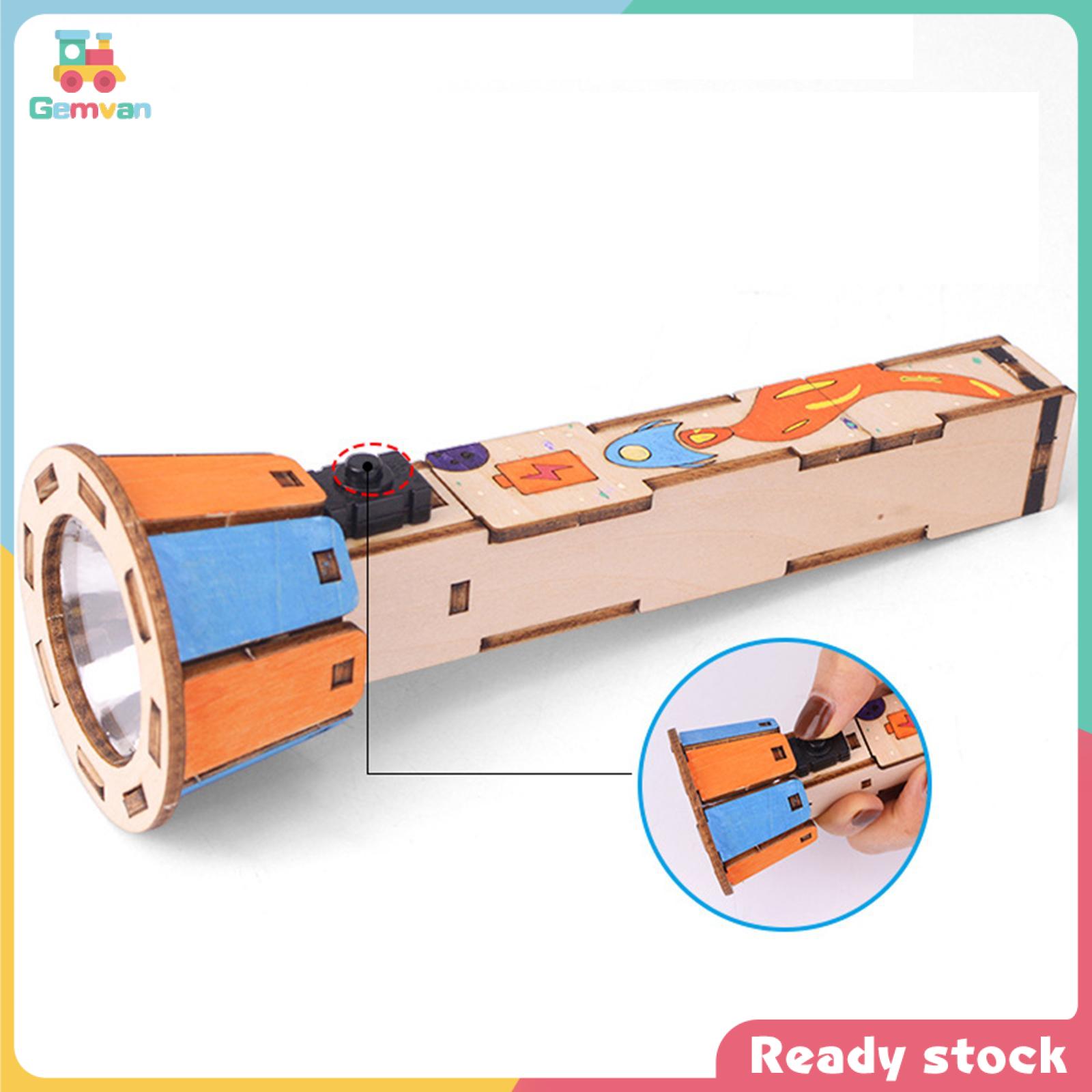 Gemvan DIY Flashlight Assembling Puzzle Exquisite Display Toy STEM Toys for Children