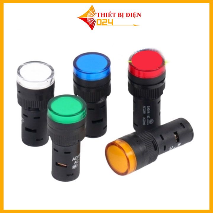 Đèn led báo pha AD16-16C phi 16mm điện áp 220vac gắn tủ điện