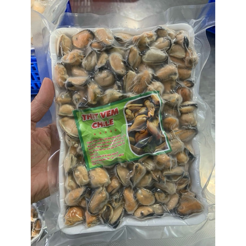 Thịt vẹm chile bọc 1kg net 8 (giao tphcm)