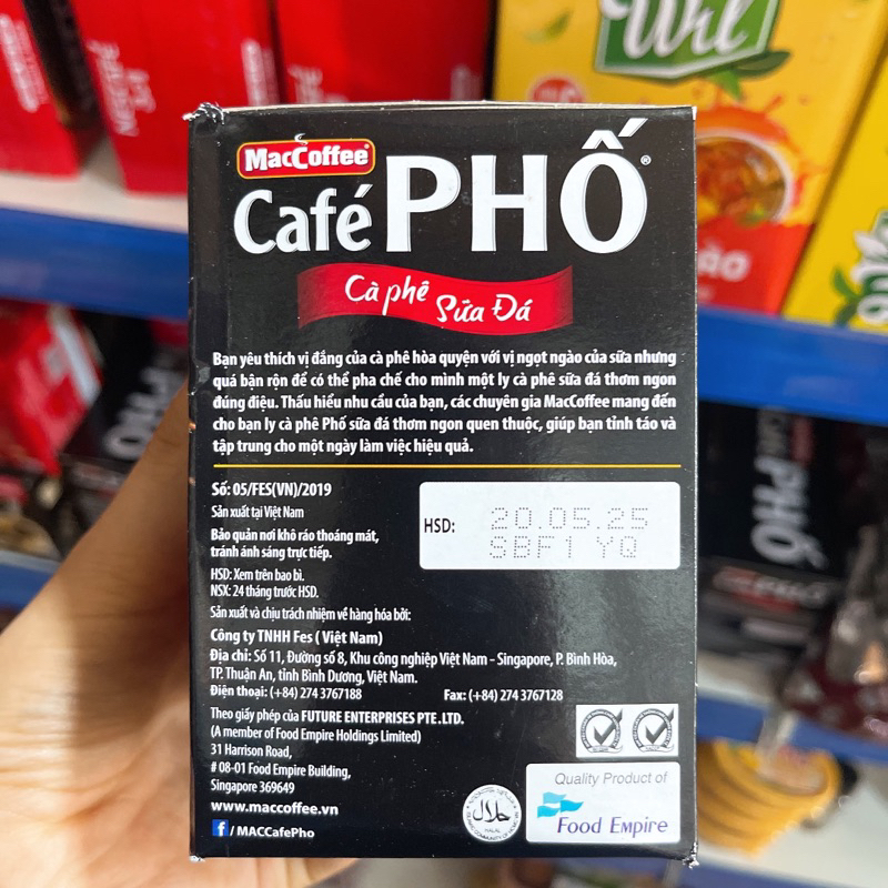 Cafe Phố Sữa Đá Hộp 10 Gói X 24g