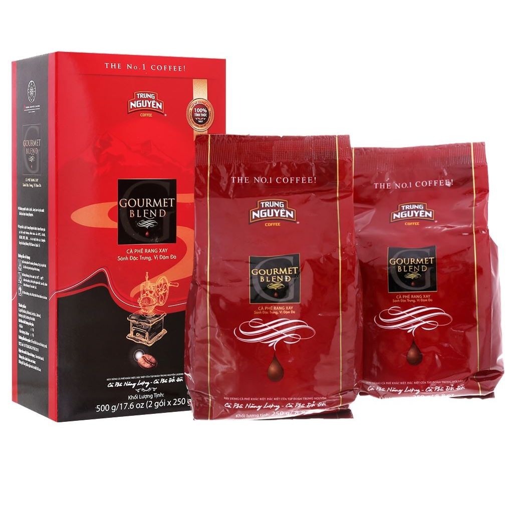 (01 Hộp) Cà phê Trung Nguyên Gourmet Blend 500gam - Cà phê pha phin