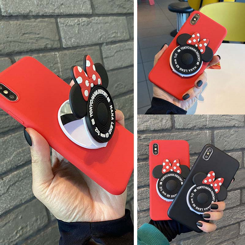 For ZTE Blade A35 A55 Case Fashionable Cartoon Mickey Mirror Dustproof Smooth For Blade A55 A35 Back Cover. 