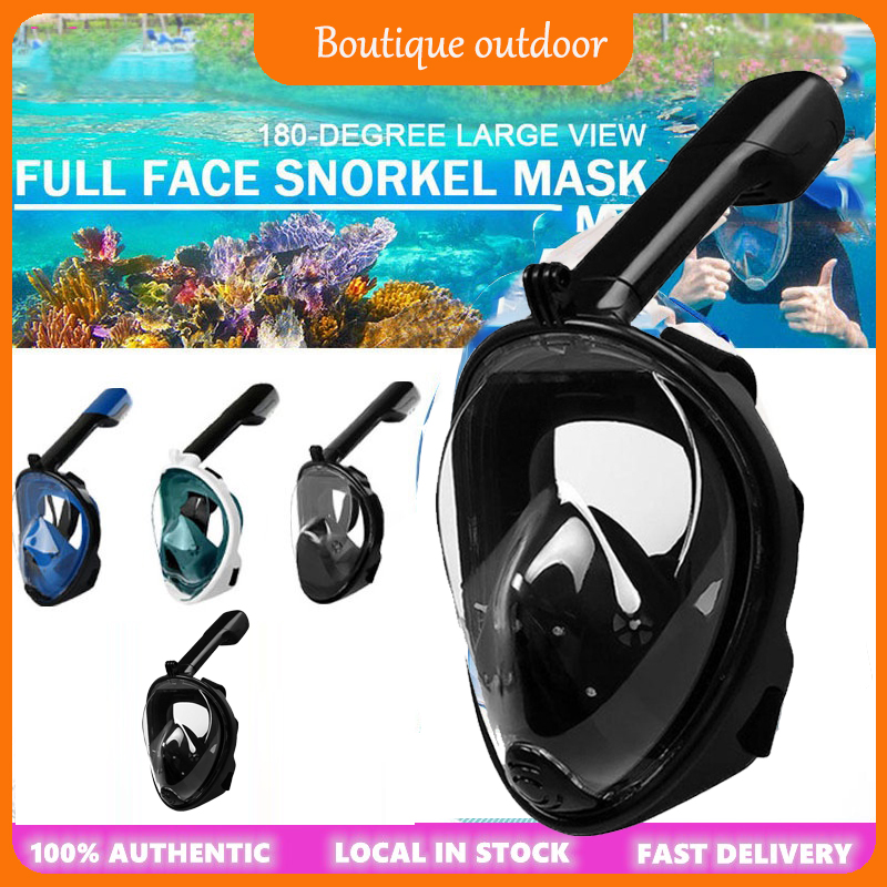 Anti-Fog Full Face Snorkel Mask Scuba Dry Diving Surface Swimming Snorke 