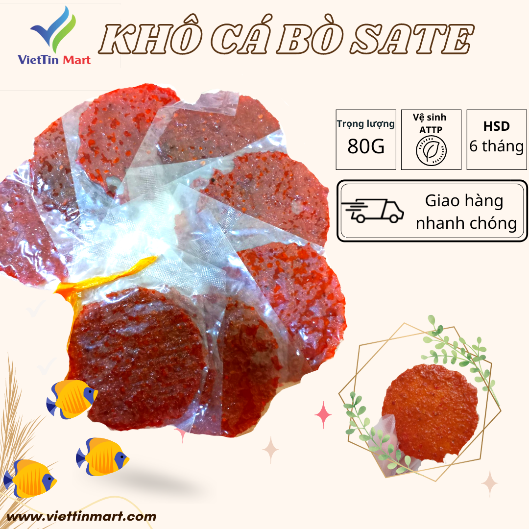 1 xâu khô cá bò rim sate ép miếng