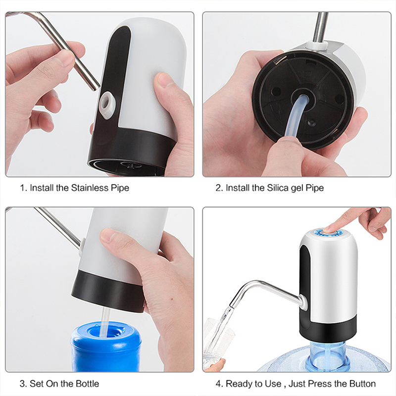 Portable Automatic Drinking Water Pump with Switch and USB Charging ...