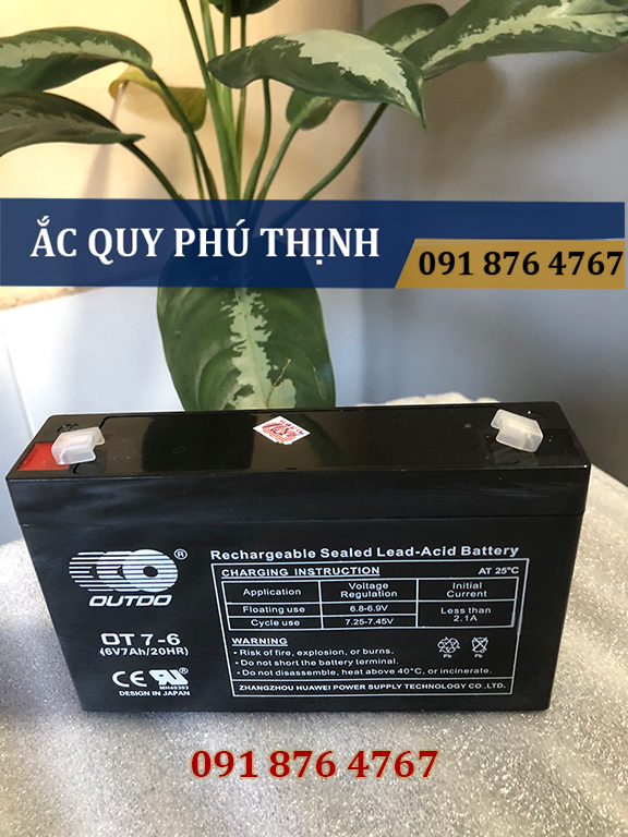 Ắc quy cân điện tử Outdo 6V - 7Ah OT7-6