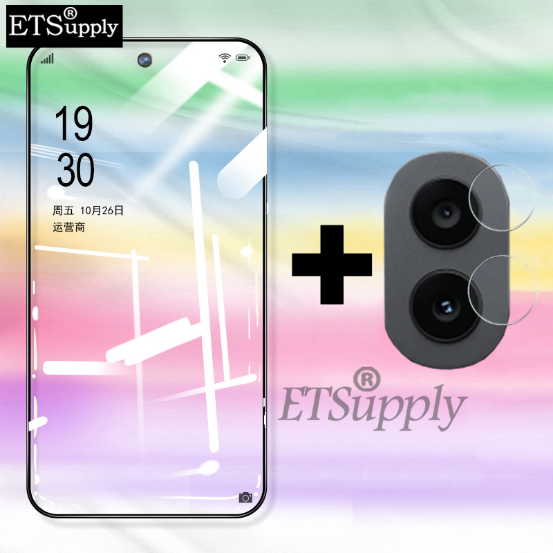 2 Pcs CMF Phone 1 Screen Protector Tempered Glass Film + Lens Camera Protector Film for CMF Phone 1