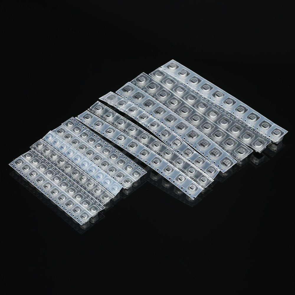 130 PCS 1uF-220uF SMD Aluminum Electrolytic Capacitor Assorted Kit Set 13 values * 10pcs Capacitor