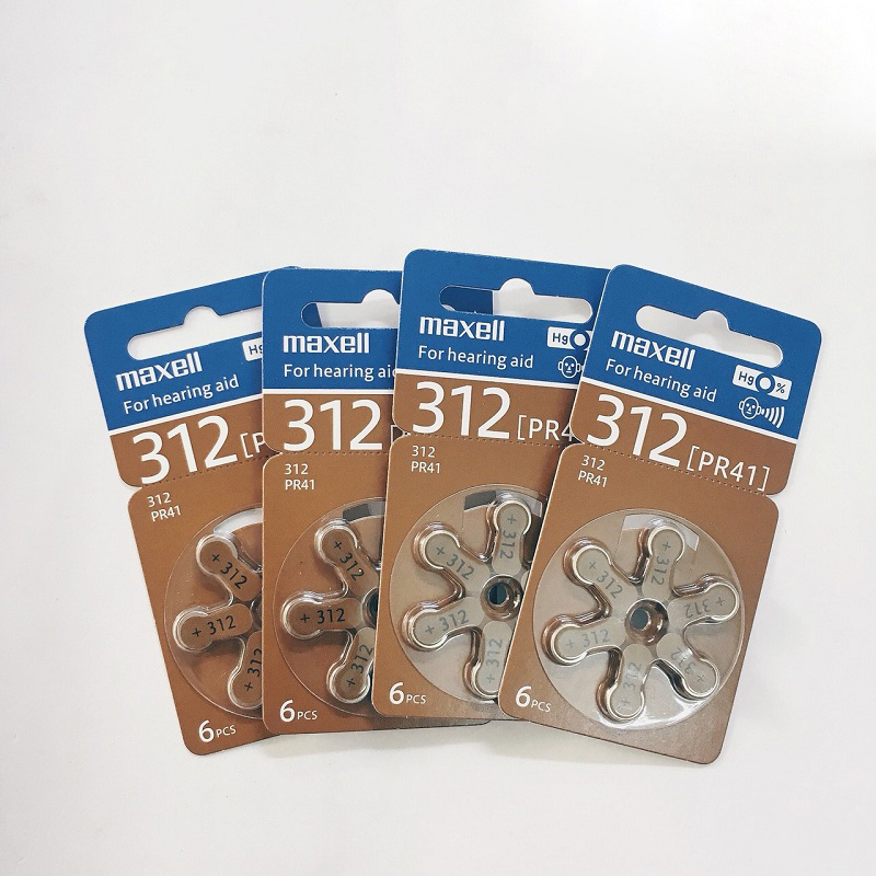 Pin máy trợ thính Maxell PR41 ( pin 312 )  1,45V Hàng chính hãng