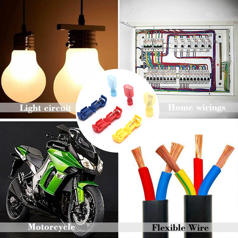 20Pcs T-Tap Splice Wire Connector Insulated Spade Electrical Crimp Terminals Kit. 