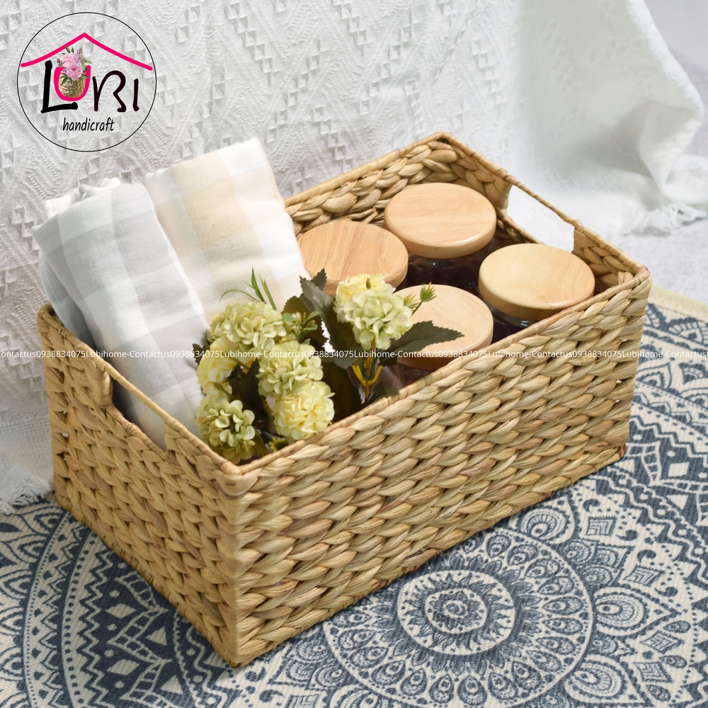 [Lubi Home] - Sọt đựng đồ lục bình hình chữ nhật bộ 3 - set basic