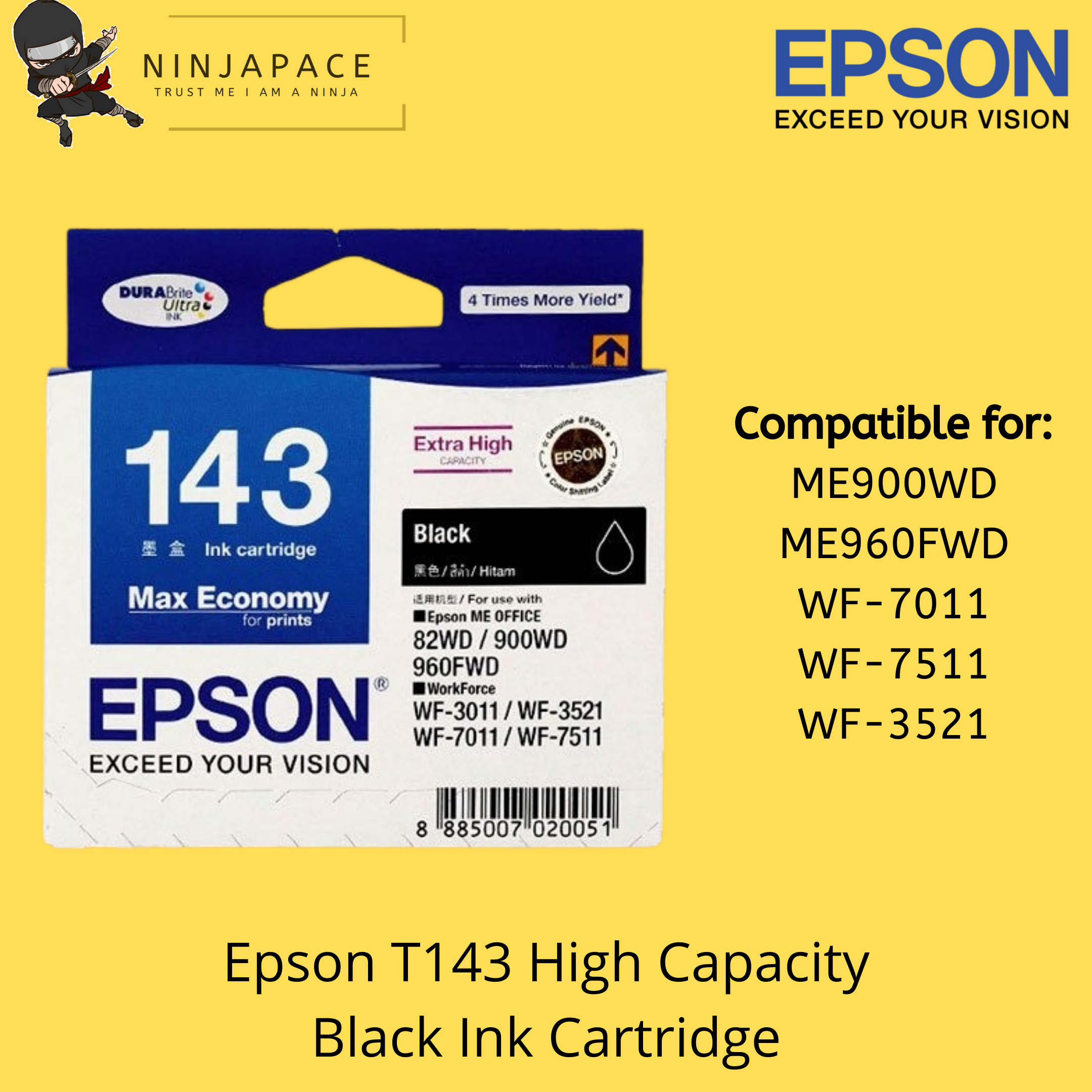 epson 143 black ink cartridge