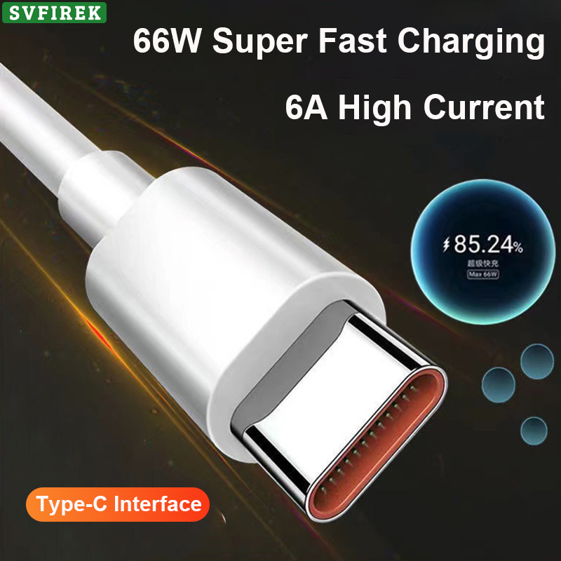 Cáp sạc nhanh 66W Cáp dữ liệu siêu sạc 6A Loại C Dây sạc USB Dây dữ liệu sạc nhanh cho Huawei Xiaomi Oppo Vivo OnePlus