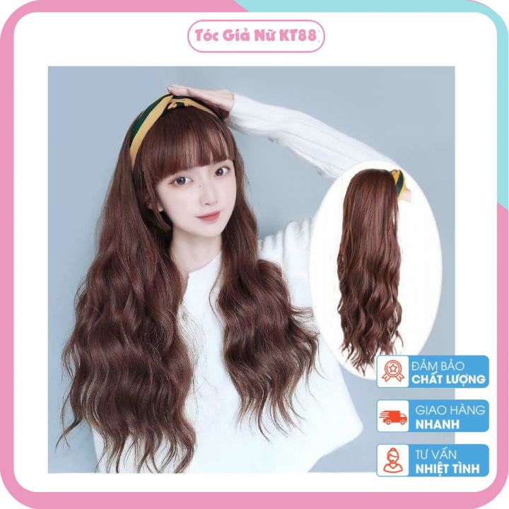 Tóc Giả Nữa Đầu Đính Cài Bdv