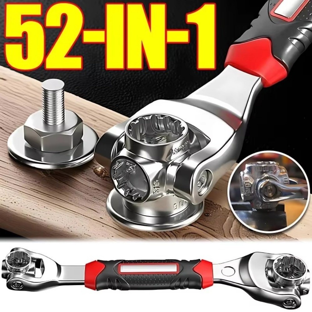 Horizontal Revolving Socket Multi-function 360° Rotating 52-in- Socket Wrench Spline Bolts Sleeve ...