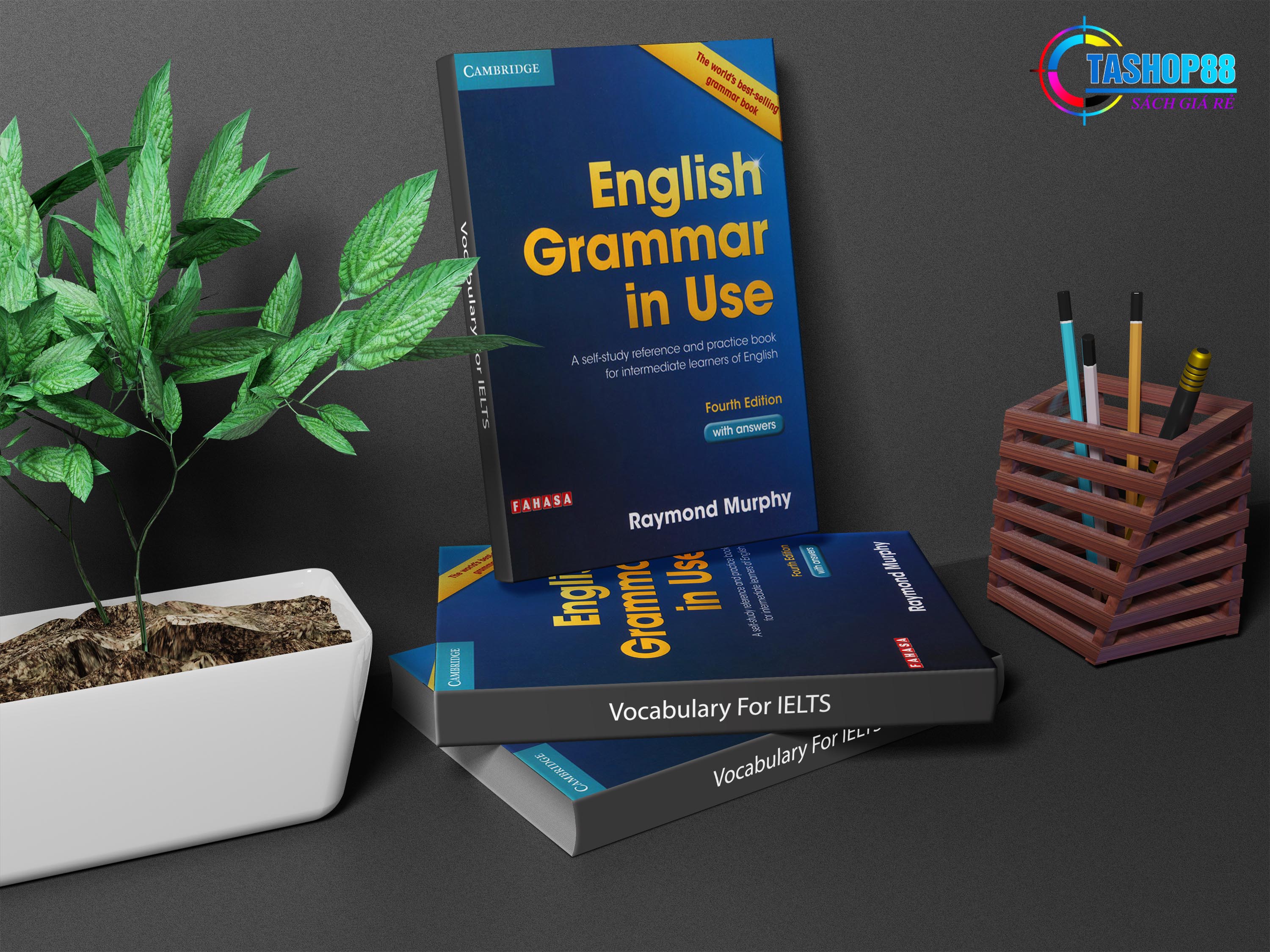 English Grammar in Use 4th Edition (Bản đẹp - In Màu  - Bìa Màu - Gáy xoắn chắc chắn, tiện lợi- Kèm Audio)