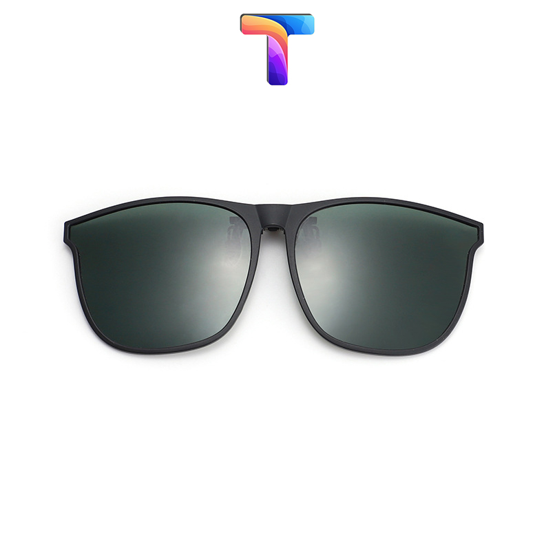 Kẹp kính râm vuông lớn phân cực Polarized có viền