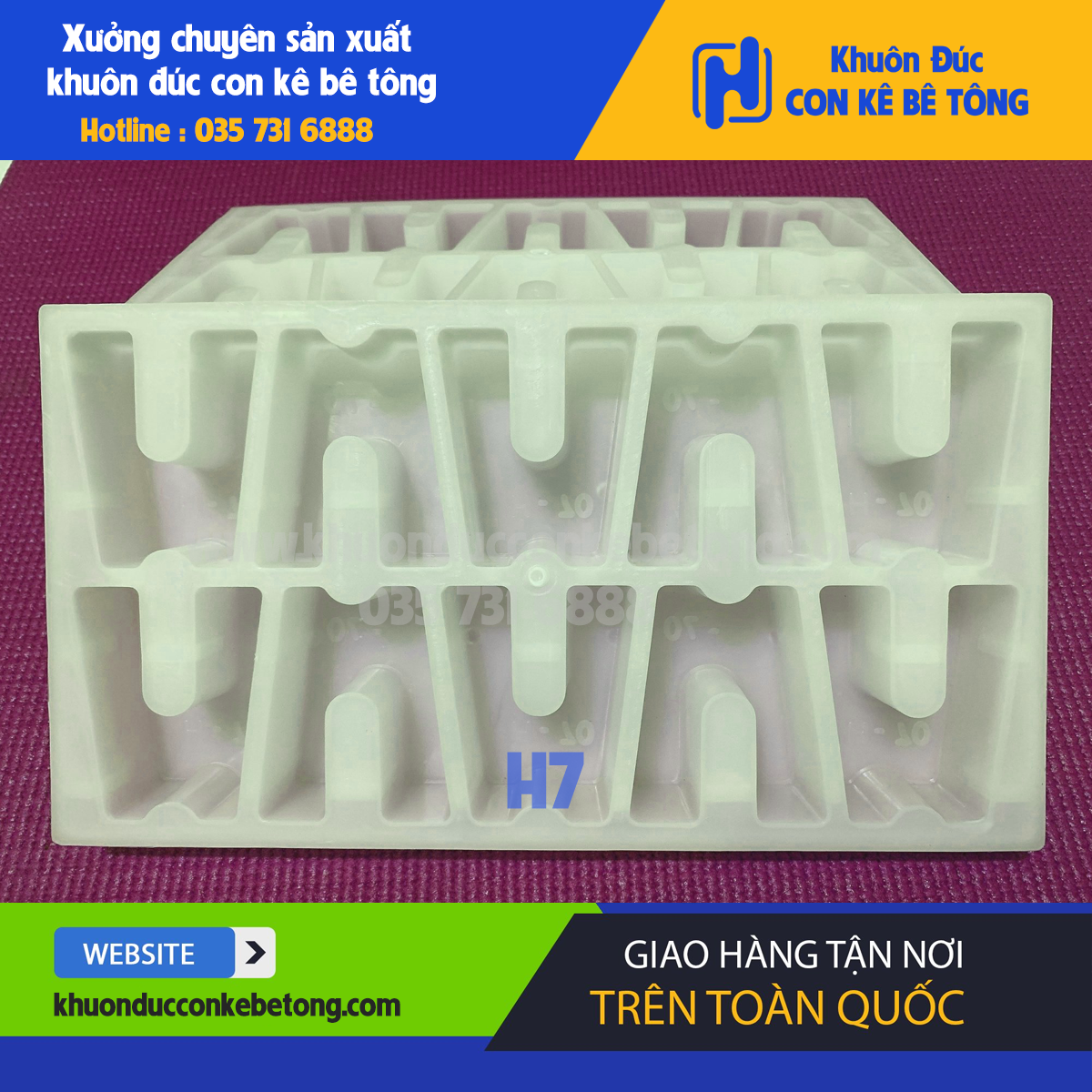 Khuôn đúc con kê bê tông dầm sàn h7