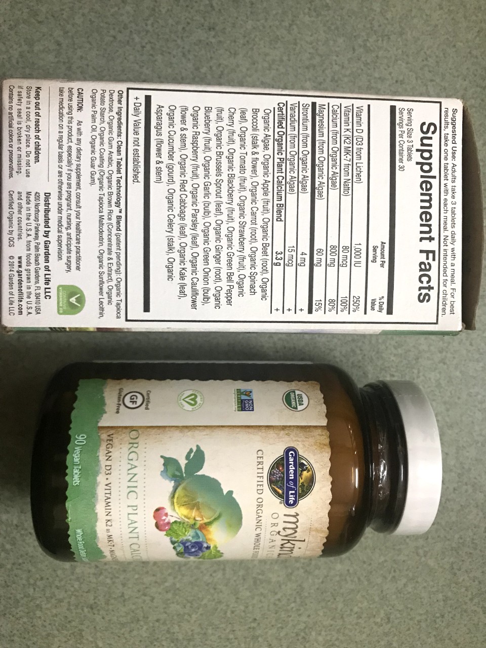 CANXI THỰC VẬT HỮU CƠ MYKIND ORGANICS