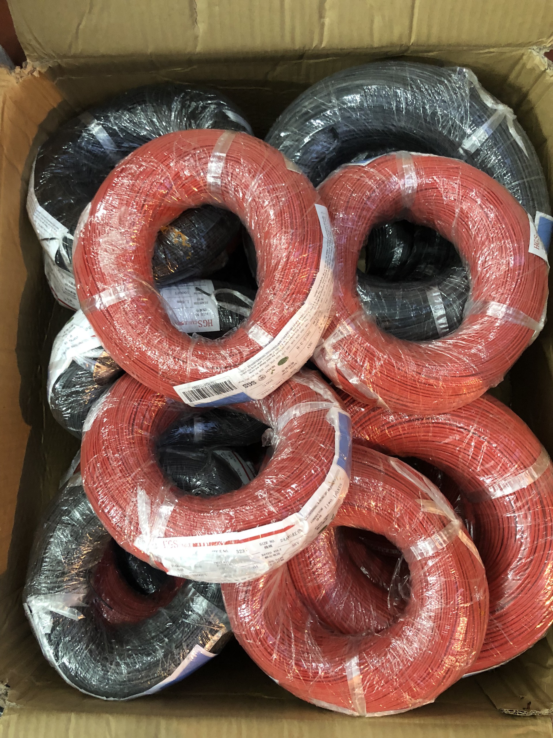 5m Roll of Ul3239 24 Awg Fire-Resistant Silicone Wire
