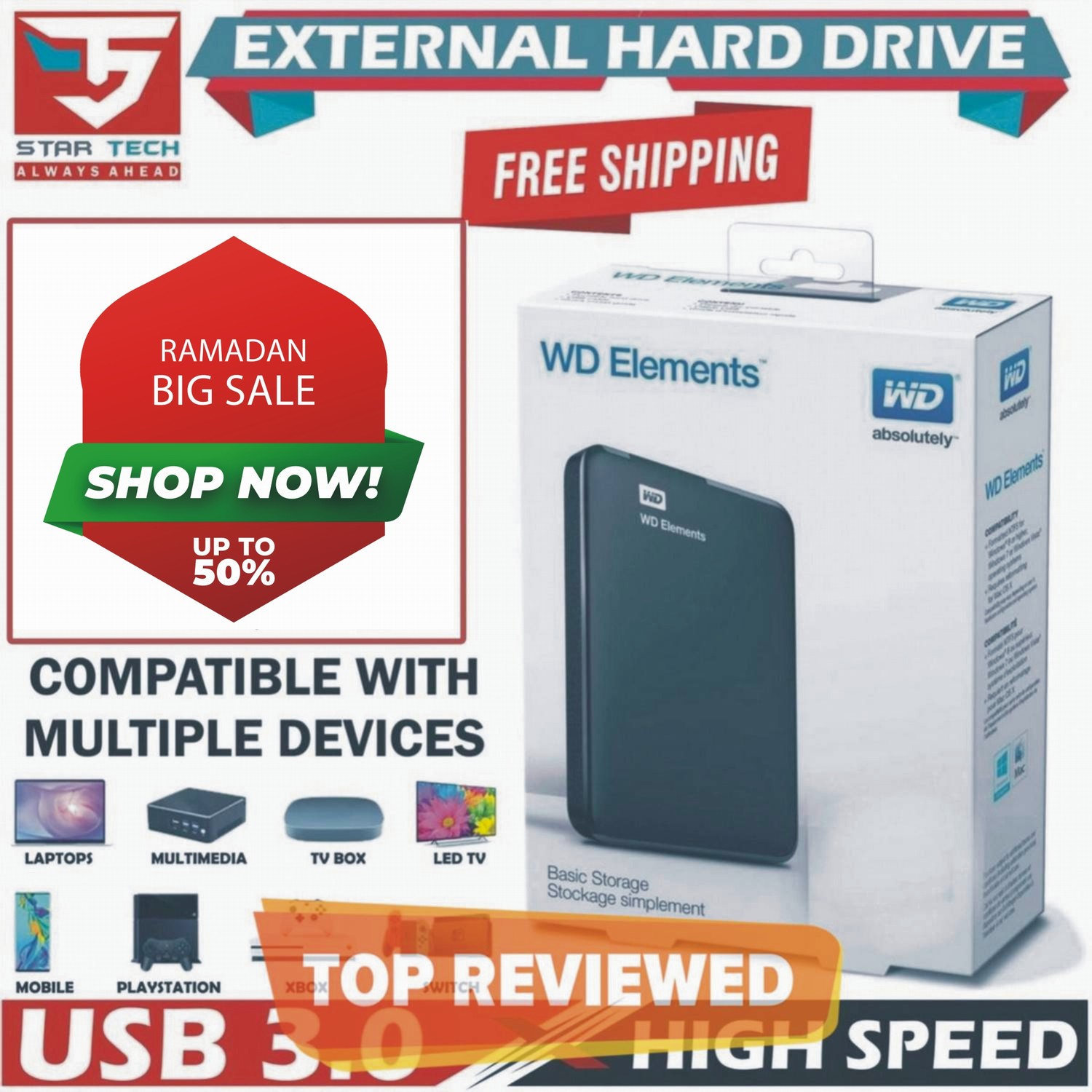 USB 3.0 Portable External Hard Drive 1TB 1000GB 750GB 640GB 500GB 320GB 250GB 160GB 120GB 80GB Portable Hard Disk. 