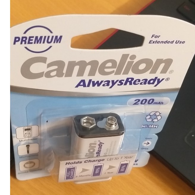 Pin sạc 9V Camelion 200mAh (1 vỉ /viên) - PI0007