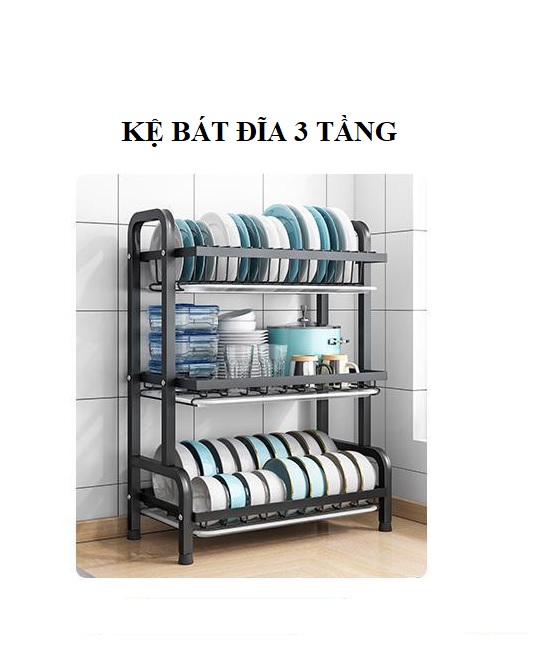 Kệ úp bát 3 tầng 42x25x64cm