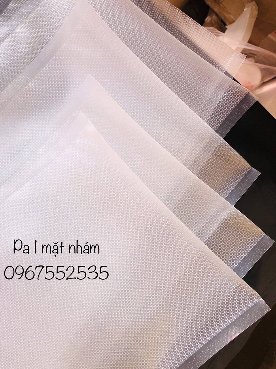 (dạng cắt sẵn - 1kg) Túi PA 1 mặt nhám hút chân không