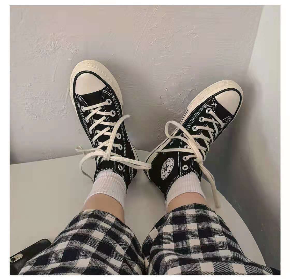0731 New trending korean breathable fashion high -cut sneakers converse all  star hike 1970's canvas shoes for men and women | Lazada PH