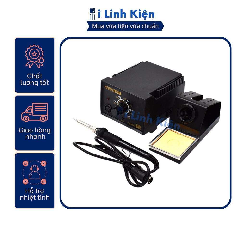 Trạm hàn HAKKO 936 60W máy hàn chuyên dụng điều chỉnh nhiệt độ siêu bền.