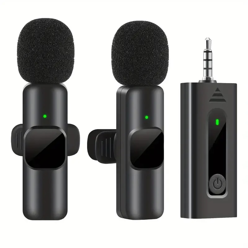 🎙️Cod + Bản gốc + Hàng sẵn có🎙️Lavalier Microphone K9 phát sóng trực tiếp cho Iphone phát trực tiếp cho điện thoại Android micro cài ve áo không dây cho 3.5mm 1in1 hoặc 2in1