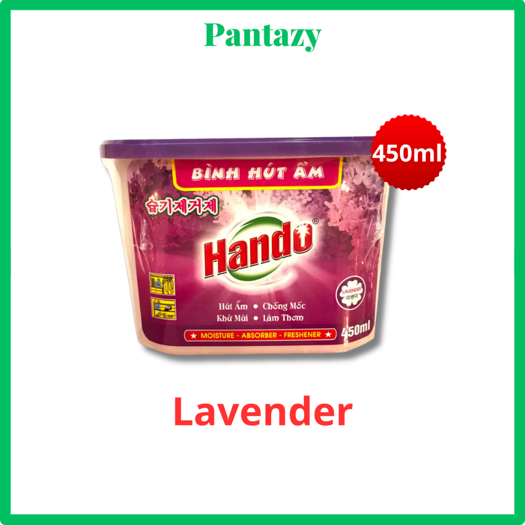 Bình hút ẩm Hando 450ml (huơng hồng, lavender)