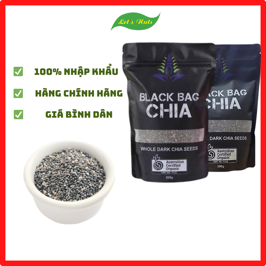 [HCM]COMBO 2 BỊCH Hạt Chia đen Úc Loại 1- Black Bag 0.5kg
